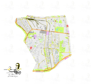 نقشه ژئورفرنس(زمین مرجع) شده منطقه 16 شهر تهران سال 96 با کیفیت بسیار بالا در فرمت GeoTiff به همراه شیپ فایل معابر منطقه
