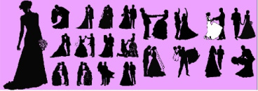 وکتور عروس و داماد -وکتور عروس و داماد برای طراحی و کارت عروسی -فایل کورل