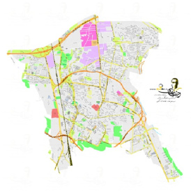 نقشه ژئورفرنس(زمین مرجع) شده منطقه 20 شهر تهران سال 96 با کیفیت بسیار بالا در فرمت GeoTiff به همراه شیپ فایل معابر منطقه