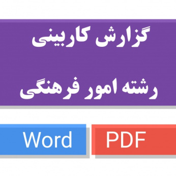 دانلود گزارش کاربینی آماده رشته امور فرهنگی word , pdf ( فرم تکمیل شده کاربینی ) ( آماده تحویل به استاد )