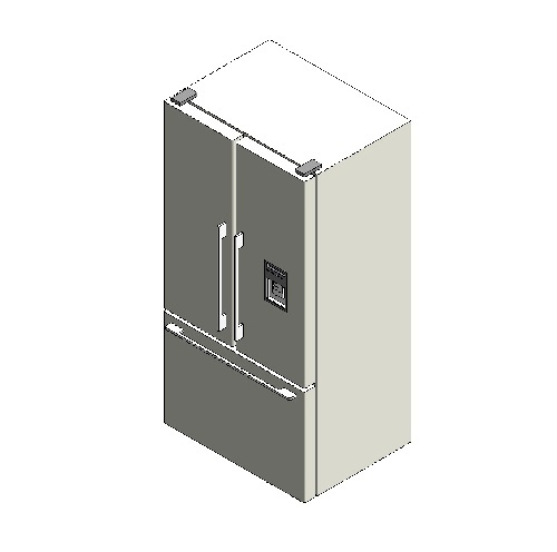 مدل سه بعدی یخچال و فریزر آشپزخانه (رویت)