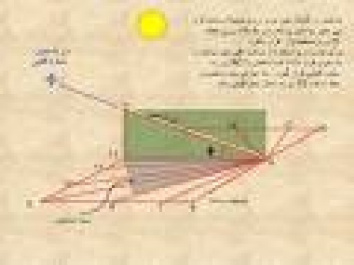 پاورپوینت در مورد ساعت آفتابی افقی-روش ساخت : ترسیم هندسی نوع 1