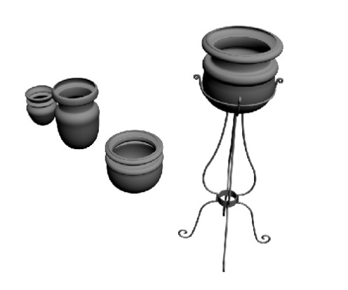 مجموعه مدل های سه بعدی انواع گلدان (تری دی اس مکس)