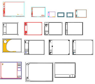 کادر های اماده autocad