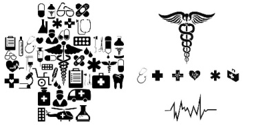 وکتور لوازم پزشکی -لگوی های پزشکی -نوار قلب -فایل کورل