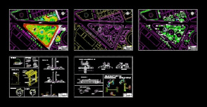 فایل اتوکد طراحی پارک شهری همراه با تمامی جزئیات طراحی و اجرایی