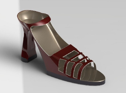 طراحی و شبیه سازی کفش پاشنه بلند زنانه  در نرم افزار سالیدورک