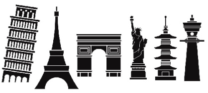 وکتور بناهای مشهور جهان برج کج پیزا-مجسمه آزادی -برج ایفل و سایر بناها  -فایل کورل