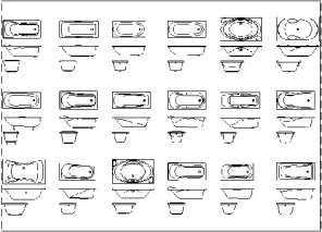 فایل اتوکد آبجکت انواع وان حمام