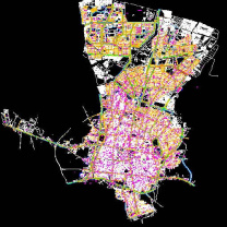 فایل Autocad نقشه کامل شهر قزوین