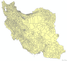 لایه های GIS تقسیمات سیاسی ایران به تفکیک استان، شهرستان، بخش، دهستان، نقاط شهری، دریاچه ها و جزایر