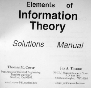 دانلود حل تمرین اصول تئوری اطلاعات توماس کاور
