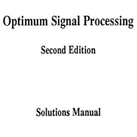 دانلود حل المسائل مقدمه ای بر پردازش بهینه سیگنال ها اورفانیدیس