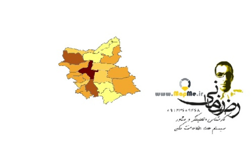 شیپ فایل تقسیم بندی شهرستانهای استان آذربایجان شرقی به همراه اطلاعات جمعیتی بر اساس آمار سال 95