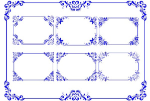 وکتور کادر-وکتور حاشیه-وکتور فریم-طرح شاخ و برگ-فایل کورل