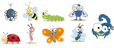 وکتور کارتون-وکتور حشرات کارتونی-وکتور عنکبوت-وکتور کفش دوزک-وکتور کرم-وکتور عقرب-وکتور مورچه-وکتور پروانه-وکتور زنبور-وکتور پشه-استیکر-فایل کورل