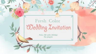 دانلود پروژه آماده کارت دعوت عروسی در افترافکت   Fresh Color Wedding Invitation