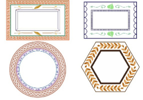 وکتور کادر و حاشیه -فریم-کادر دایره-کادر مربع-فایل کورل