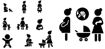 وکتور مادر-وکتور بچه-وکتور حاملگی-وکتور زن حامله-وکتور نوزاد-وکتور کالسکه-آیکون-وکتور مادر و فرزند-فایل کورل