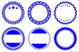 وکتور کادر دایره-وکتور کادر لگو -وکتور کادر مهر-فایل کورل