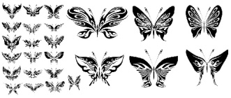 وکتور پروانه-لگوی پروانه-25 طرح مختلف-فایل کورل