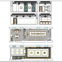 فایل اتوکد طراحی اتاق کنفرانس همراه با پلان و برش ها