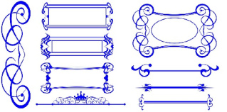 وکتور کادر-حاشیه-فریم-ابزار طراحی-فایل کورل