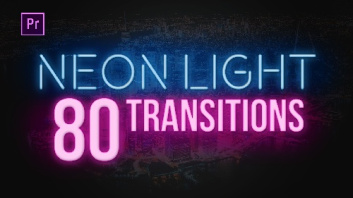 دانلود مجموعه 80 ترانزیشن نوری نئون مخصوص پریمیر  80Neon Light Transitions