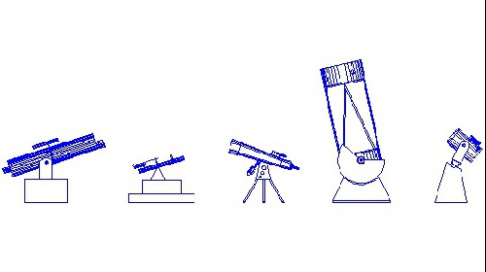 فایل اتوکد آبجکت انواع تلسکوپ