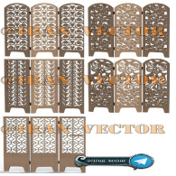 دانلود الگوهای برش 5 طرح پاراوان (طرح وکتور) - کد 1001