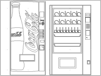 فایل اتوکد آبجکت دستگاه اتوماتیک فروش نوشابه