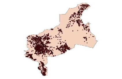 لایه نقاط روستایی استان یزد