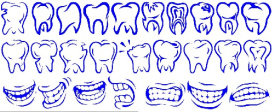 وکتور دندان-وکتور دهان-25 طرح-فایل کورل
