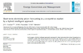 دانلود ترجمه ی مقاله ی پیش‌بینی کوتاه مدت قیمت‌ برق در یک بازار رقابتی به کمک روش هوشمند ترکیبی