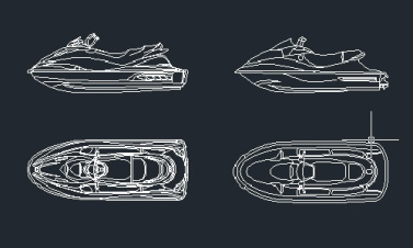 دانلود فایل اتوکد جت اسکی (اسکوتر آبی)