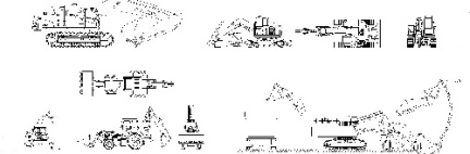 بلوک و فایل اتوکد - ماشین آلات خاکبرداری