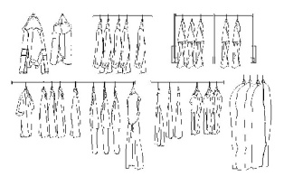 بلوک و فایل اتوکد - لباس داخل کمد