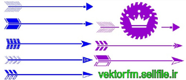 وکتور تیر-وکتور پیکان-وکتور فلش-وکتور جهت نما-فایل کورل