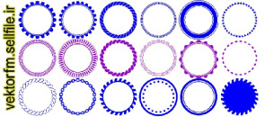 وکتور کادر-کادر دایره-حاشیه-کادر لگو-طرح چرخ دنده, زنجیر ,طناب-ابزار طراحی لگو-لیبل مهر-فایل کورل