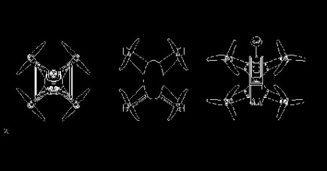 فایل اتوکد آبجکت کوادکوپتر