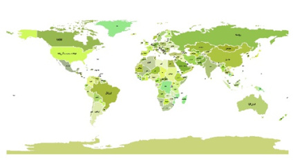 نقشه وکتور گرافیکی جهان در فرمت pdf