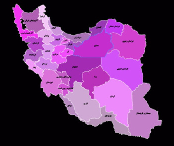 دانلود نقشه وکتور گرافیکی تقسیمات سیاسی استانهای کشور