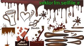 وکتور شکلات-طرح تبلیغ شکلات-طرح شکلاتی-ابزار طراحی شکلات-فایل کورل