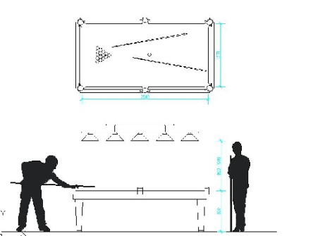 بلوک و فایل اتوکد - میز بیلیارد