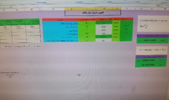 فرمول Excel محاسبه طول رول نوارنقاله