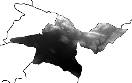 DEM 10 متر استان تهران (با سل سایز 12.5 متر)