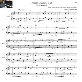 نت رقص آذری نوروز گولو برای پیانو در 2ص فرمت pdf