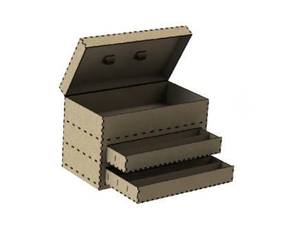 دانلود فایل اماده کورلی لیزر برش ساخت جعبه چوبی کشویی و تاشو Caixa De Ferramentas با فرمت cdr و قابلیت ادیت
