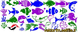 وکتور ماهی-لگوی ماهی-وکتور ماهی عید-وکتور جلبک-30 طرح -فایل کورل