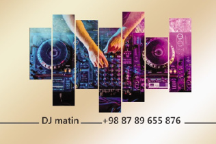 طرح لایه باز کارت ویزیت گروه موسیقی - DJ